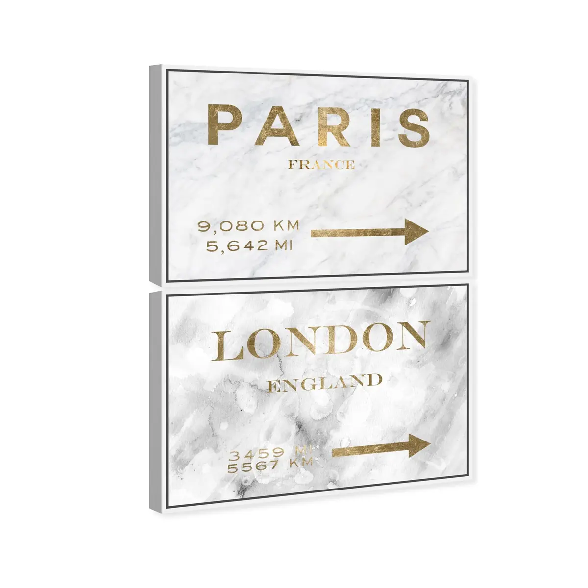 The Oliver Gal Artist Co. Fashion and Glam Contemporary Canvas Wall Art 11"L x 16"W | White and Gold - view 2