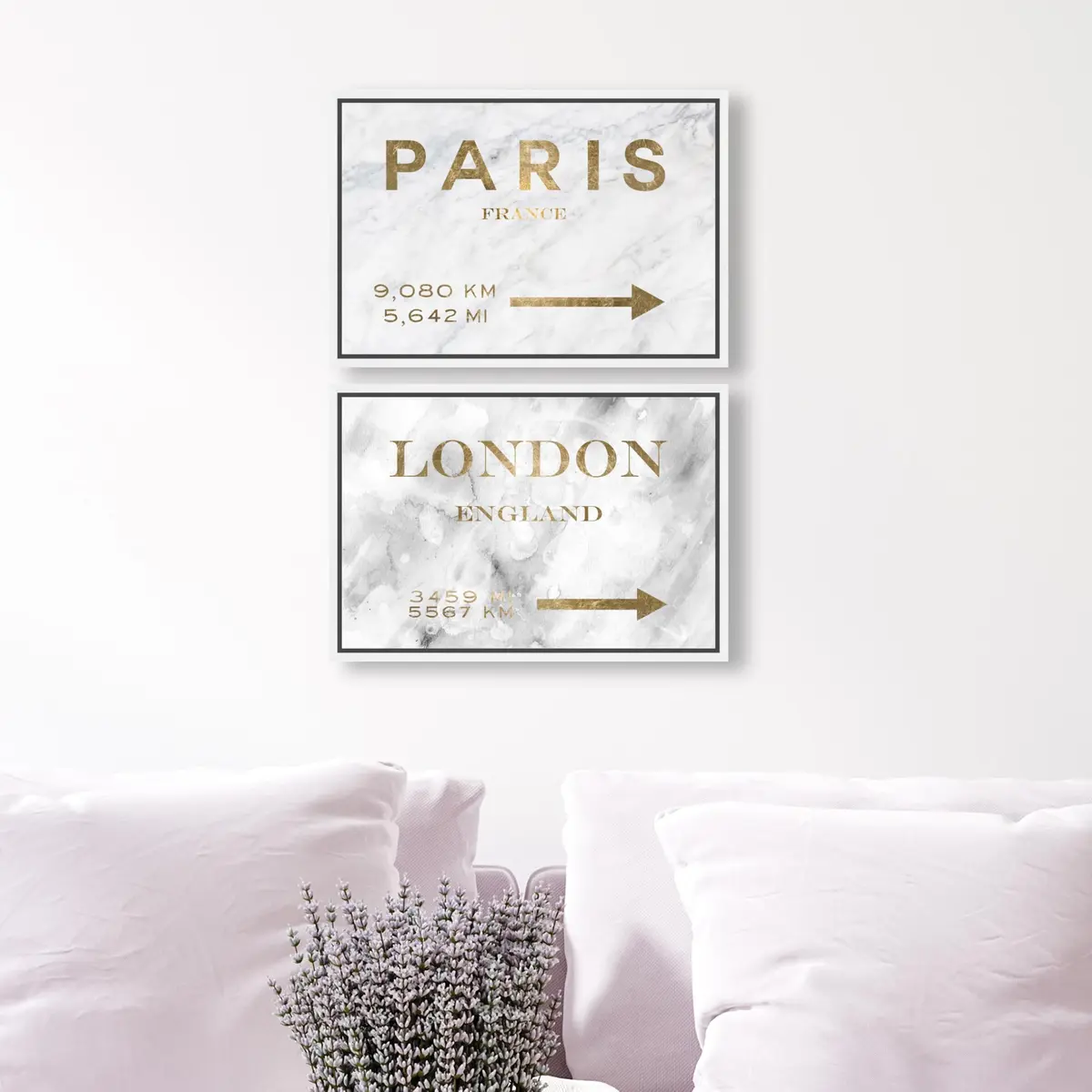 The Oliver Gal Artist Co. Fashion and Glam Contemporary Canvas Wall Art 11"L x 16"W | White and Gold - view 3