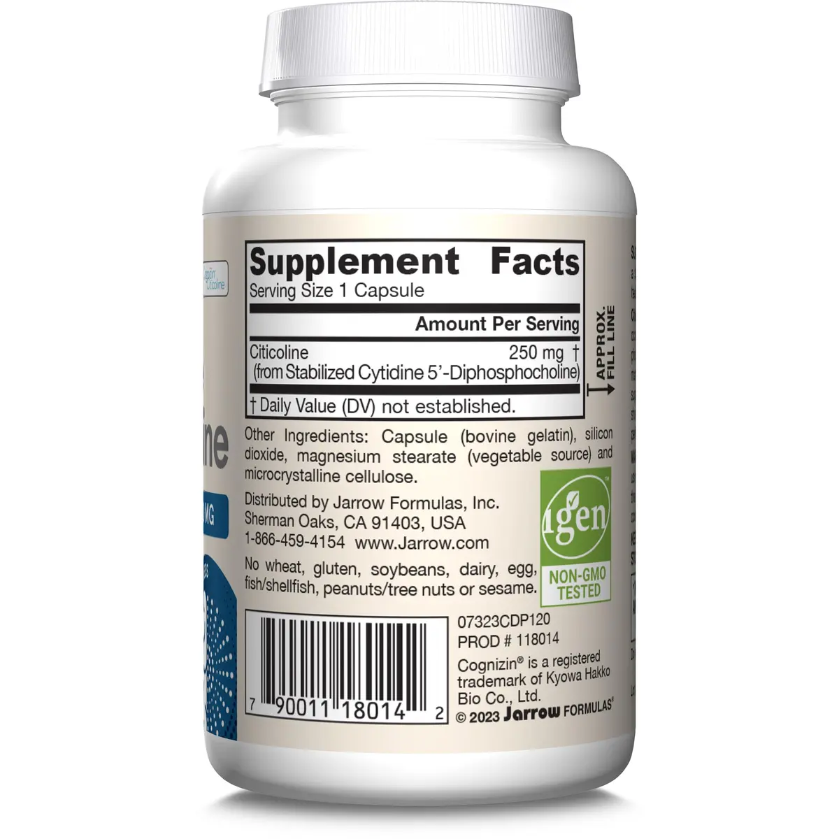 Jarrow Formulas Citicoline CDP Choline 250 MG Capsules (1440 Count, 250 mg) | Supports Brain Health, Performance & Memory - view 9