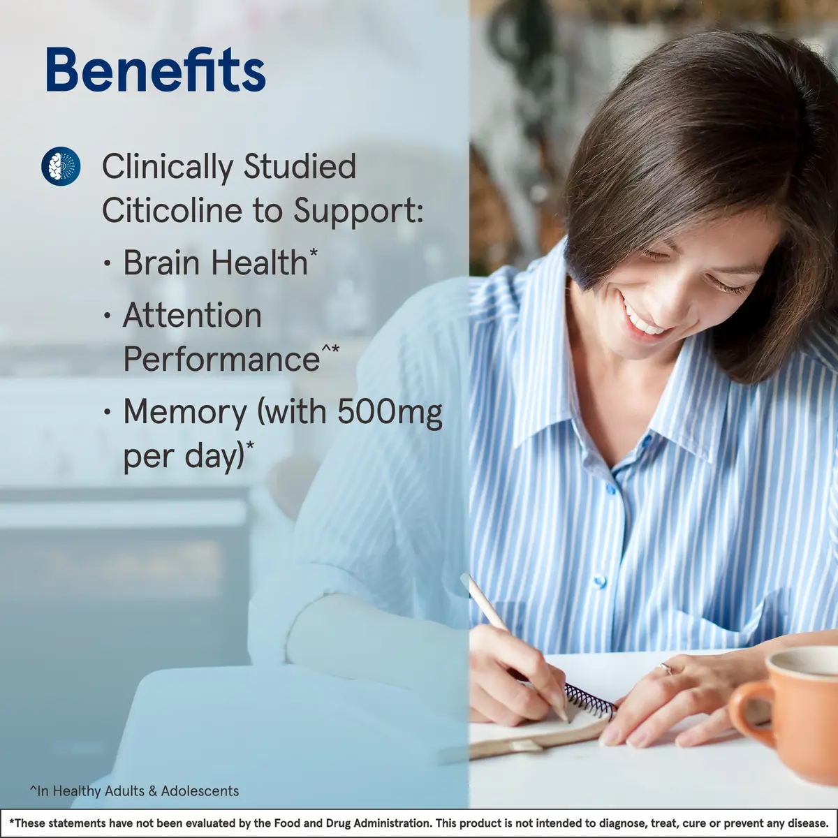 Jarrow Formulas Citicoline CDP Choline 250 MG Capsules (1440 Count, 250 mg) | Supports Brain Health, Performance & Memory - view 4