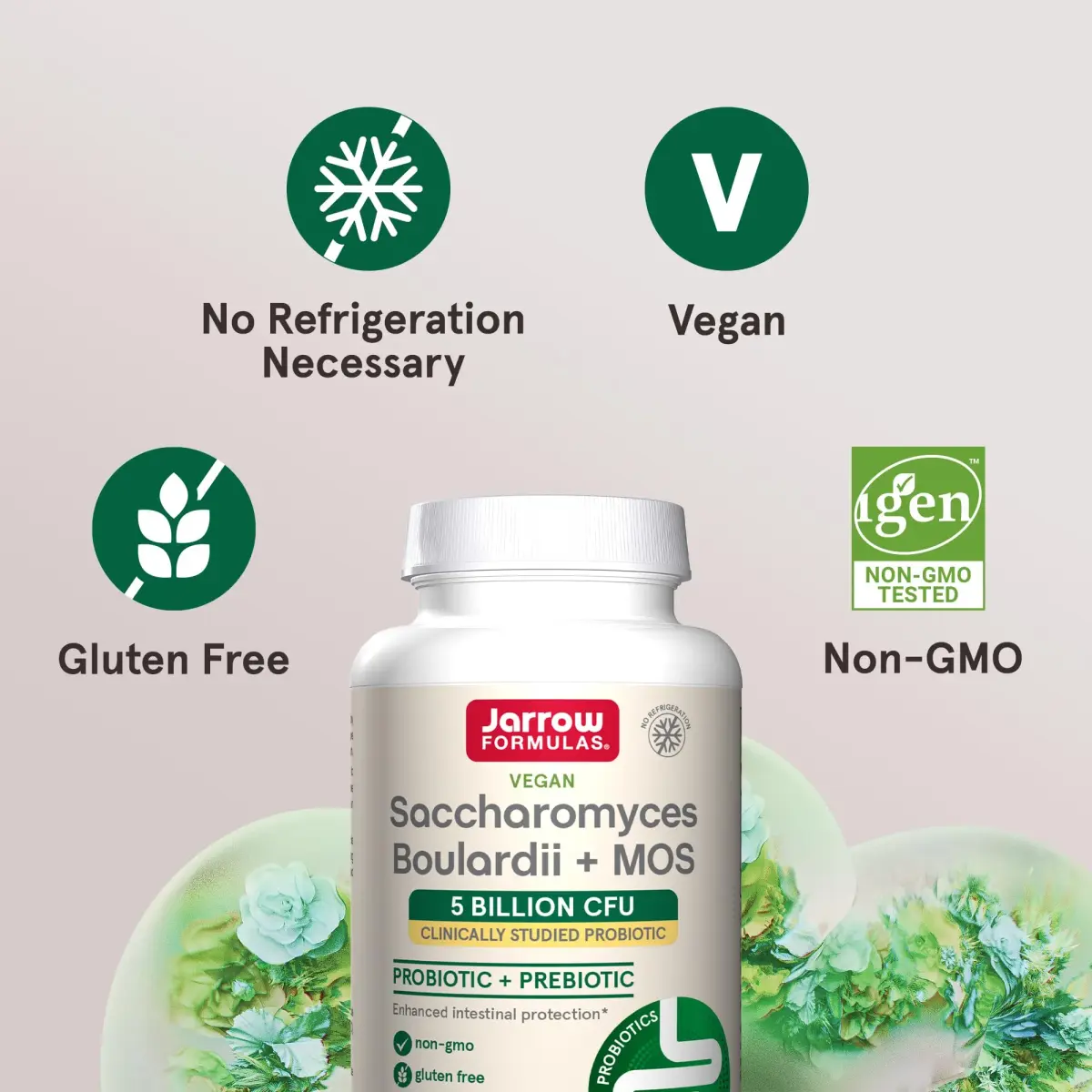 Jarrow Formulas Saccharomyces Boulardii + MOS Probiotic Yeast 180 Veggie Caps | 5 Billion CFU Gut Health Support - view 5