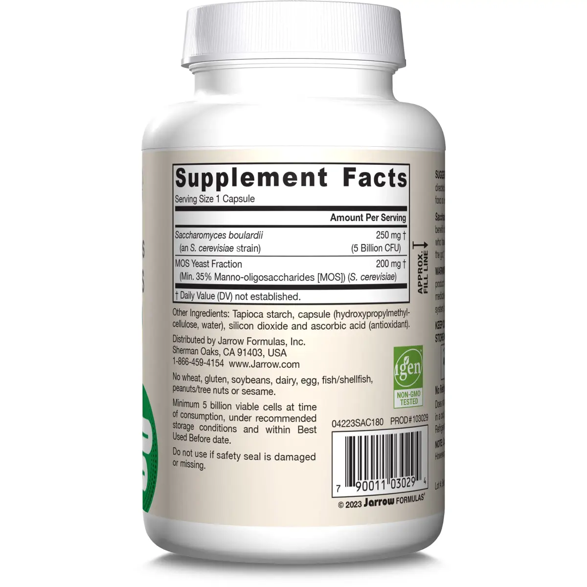 Jarrow Formulas Saccharomyces Boulardii + MOS Probiotic Yeast 180 Veggie Caps | 5 Billion CFU Gut Health Support - view 9