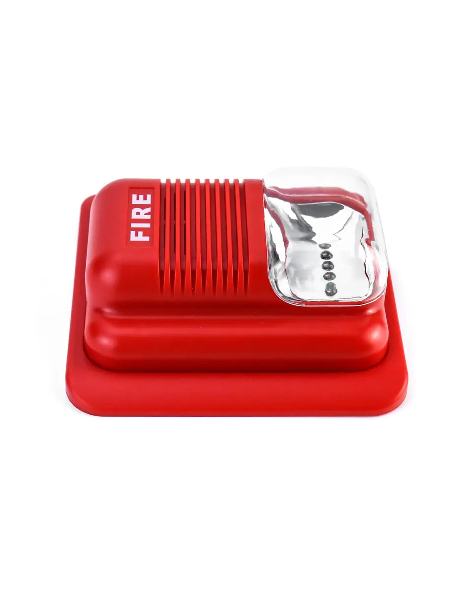 QWORK Red Wired Sound and Light Fire Alarm Strobe Siren Horn 2-Pack | 105dB Loud Alarm with 6 Bright LEDs - view 4