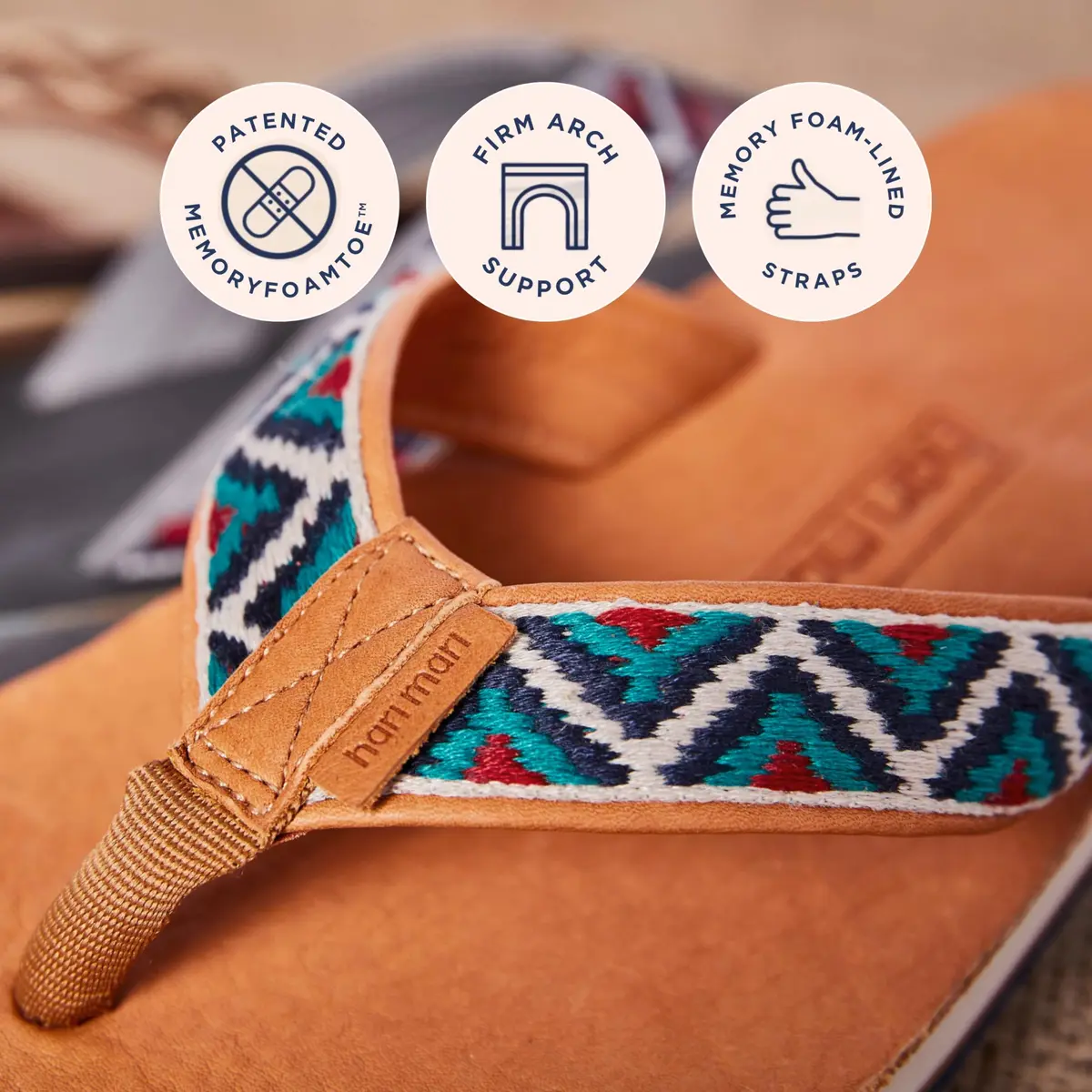 Hari Mari Fields Camino Ash 8 M | Premium Leather Flip Flops for Men - view 5