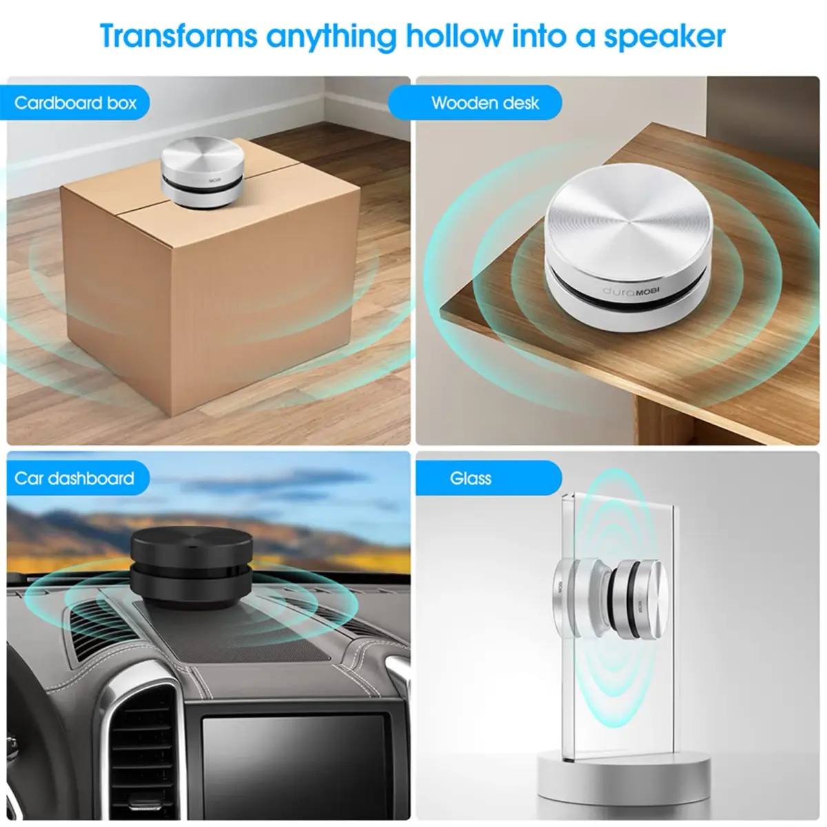 Henniu Bone Conduction Speakers 2 Pack Silver | DIY Sound Experience with BT 5.0 - view 7