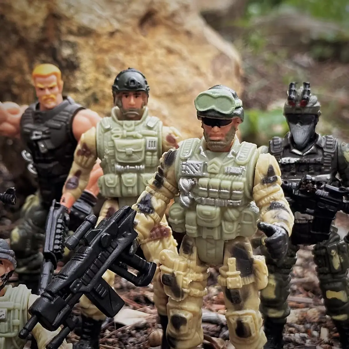 MQSTARSRISE Army Men Action Figures with Weapons | Detachable & Safe Plastic Playset - view 7