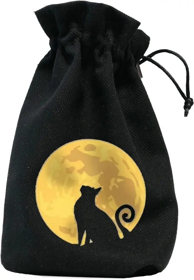 Q Workshop Cats Dice Bag The Mooncat | Glow-in-the-Dark Cat Dice Pouch (11 x 15 cm) - view 2