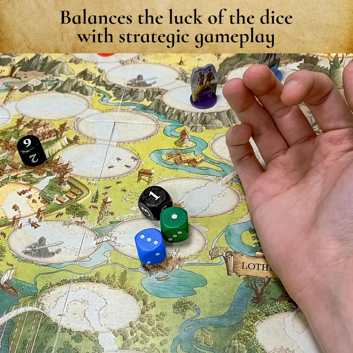 Thames & Kosmos Lord of the Rings Adventure to Mount Doom | Storytelling Board Game | Medium, Green - view 5
