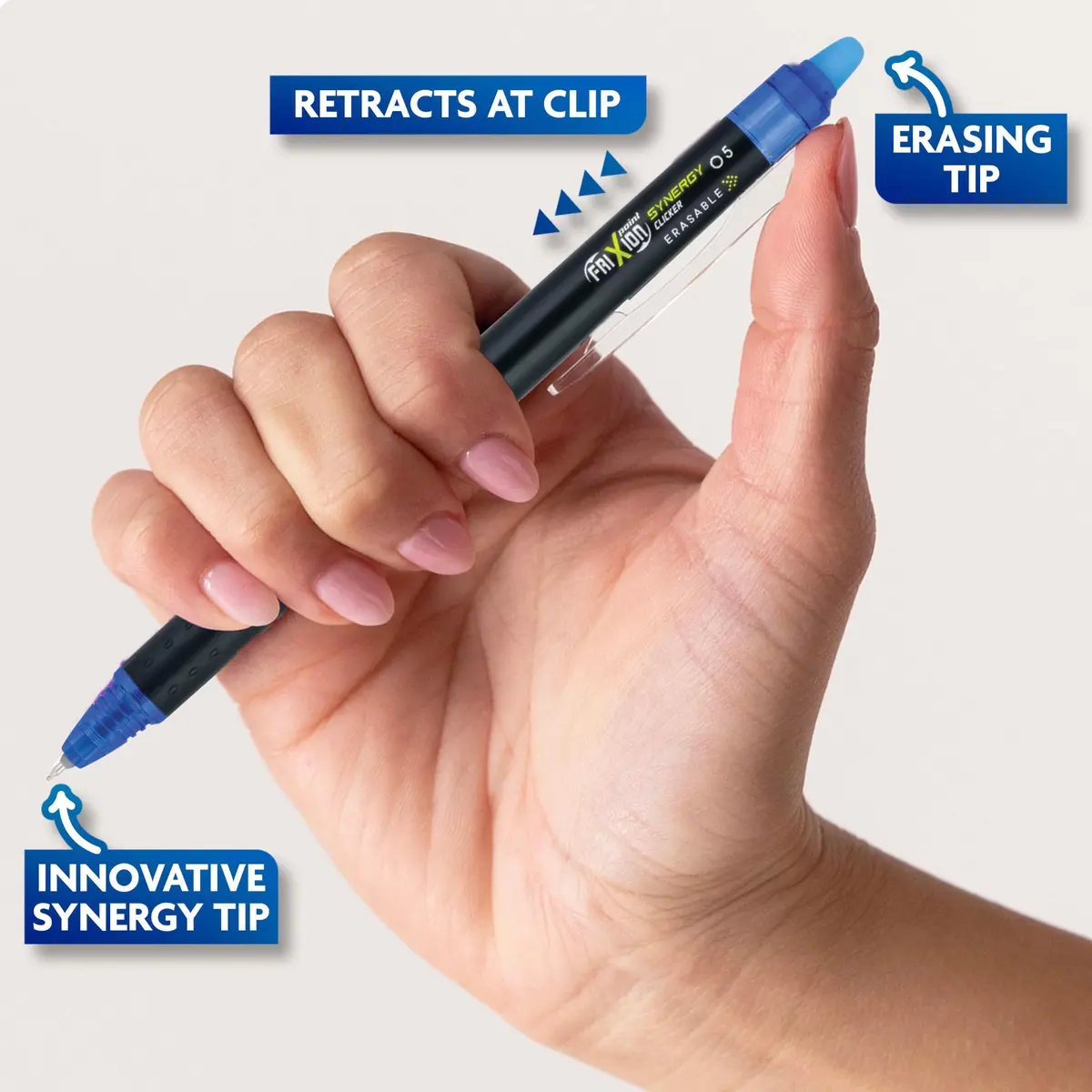 PILOT FriXion Synergy Clicker Erasable Pens 0.5mm (5-Pack Assorted) | Write, Erase, Rewrite - view 4