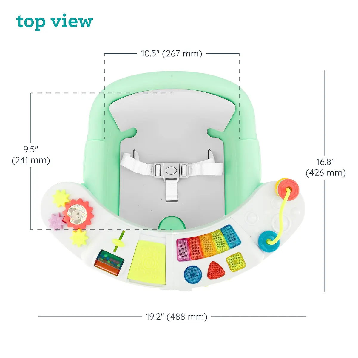 Infantino Baby Seat & Booster Mint | 3-in-1 Discovery, Play & Snack - view 6