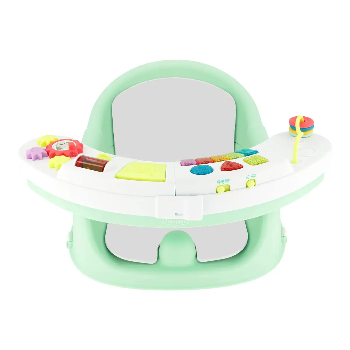 Infantino Baby Seat & Booster Mint | 3-in-1 Discovery, Play & Snack - main product image