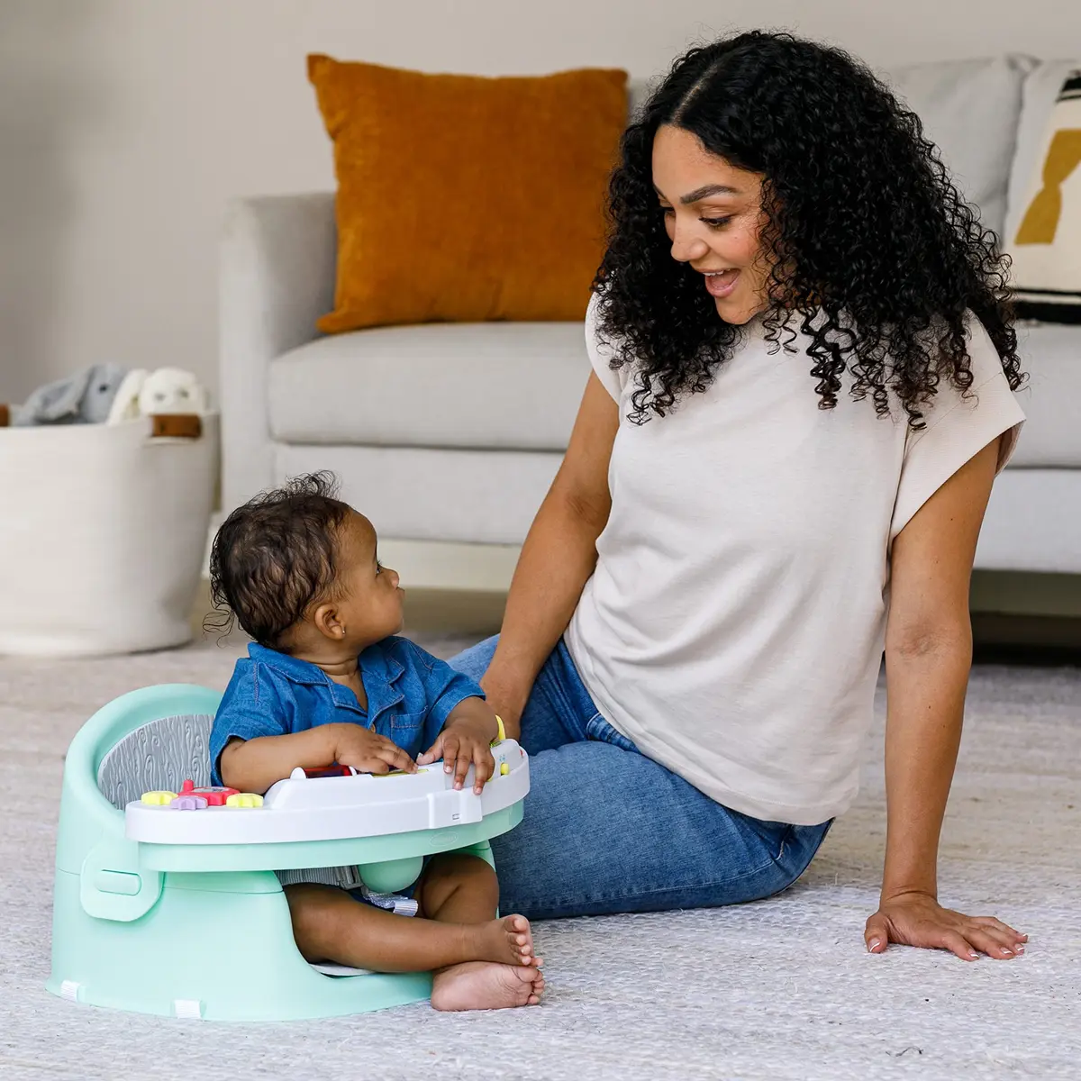 Infantino Baby Seat & Booster Mint | 3-in-1 Discovery, Play & Snack - view 9