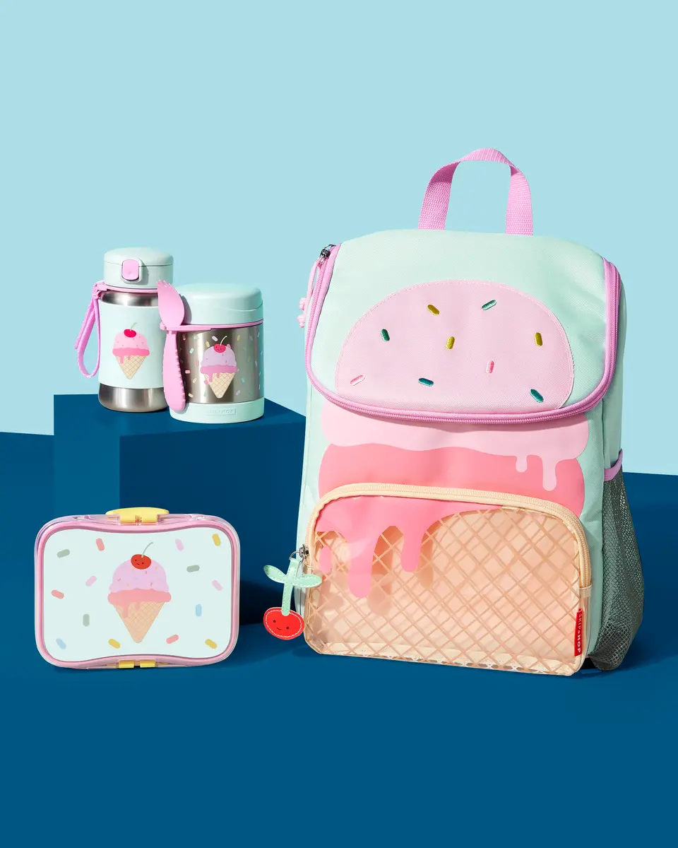 Skip Hop Sparks Kid's Backpack, Ice Cream | Big Kid School Bag with Easy Access & Cute Charms - view 2