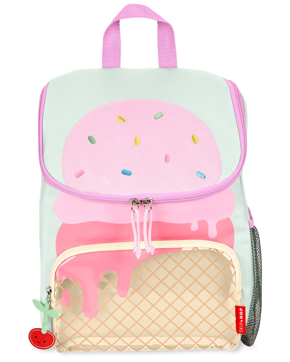 Skip Hop Sparks Kid's Backpack, Ice Cream | Big Kid School Bag with Easy Access & Cute Charms - view 3