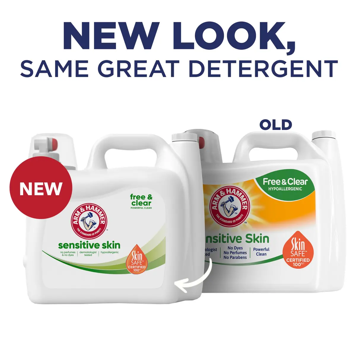 ARM & HAMMER Sensitive Skin Free & Clear Liquid Laundry Detergent | Gentle on Skin, Powerful on Dirt, 140 Fl Oz - view 2