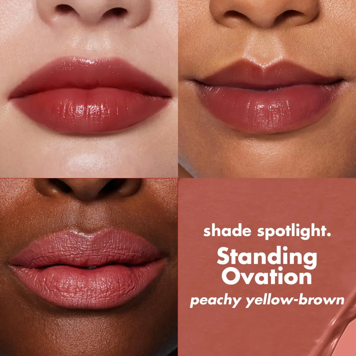 e.l.f. O Face Satin Lipstick Standing Ovation | Long-Lasting Creamy Lipstick with Squalane & Jojoba - view 2