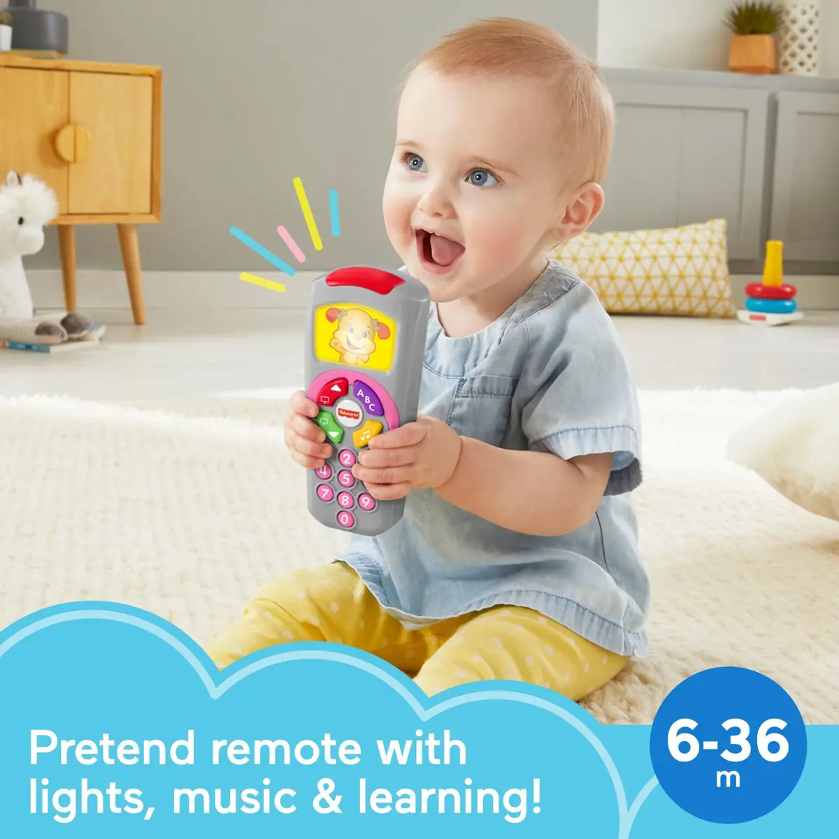 Fisher-Price Laugh & Learn Sis’ Remote Baby Learning Toy with Music & Lights | Ages 6+ Months - view 2