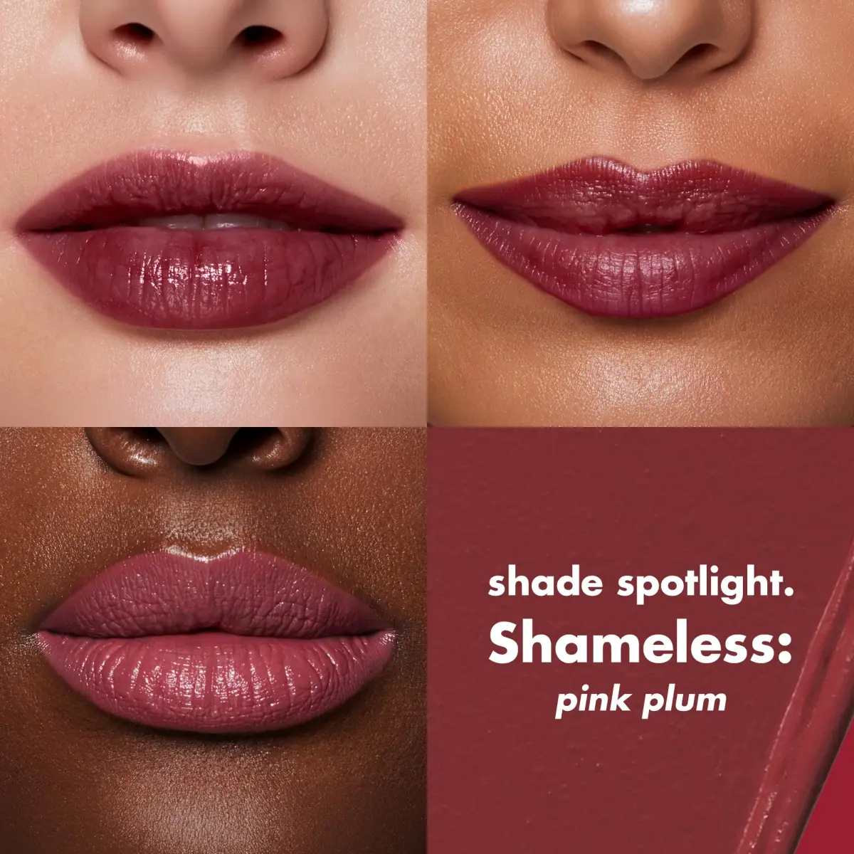 e.l.f. O Face Satin Lipstick Shameless | Vegan & Cruelty-Free Creamy Lipstick with Squalane & Jojoba Esters - view 2