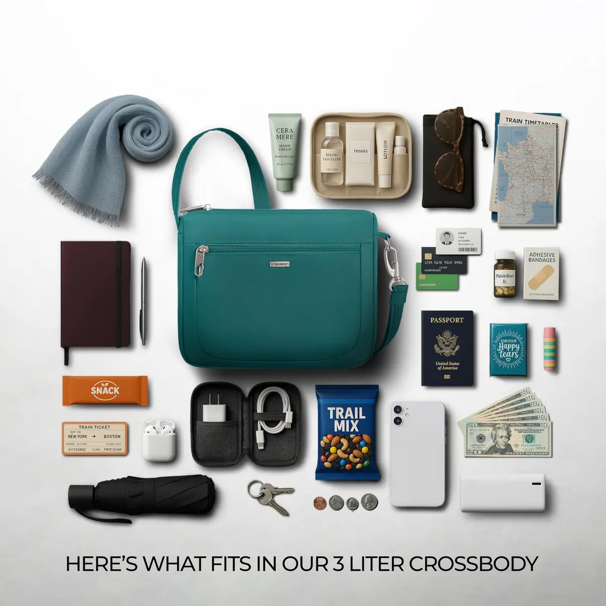 Travelon Anti-Theft Classic Small East/West Crossbody | RFID & Locking Security (70-120 chars) - view 7