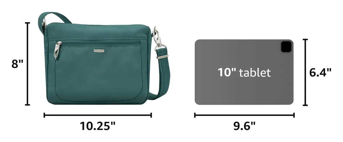 Travelon Anti-Theft Classic Small East/West Crossbody | RFID & Locking Security (70-120 chars) - view 3