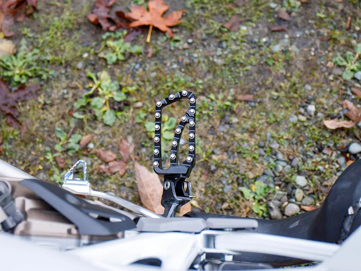AltRider Adventure II Foot Pegs Compatible With Honda CRF1100 Africa Twin/ADV Sports - Heavy Duty Aluminum - High Traction Grip - Adjustable Height & Camber - Black - view 5