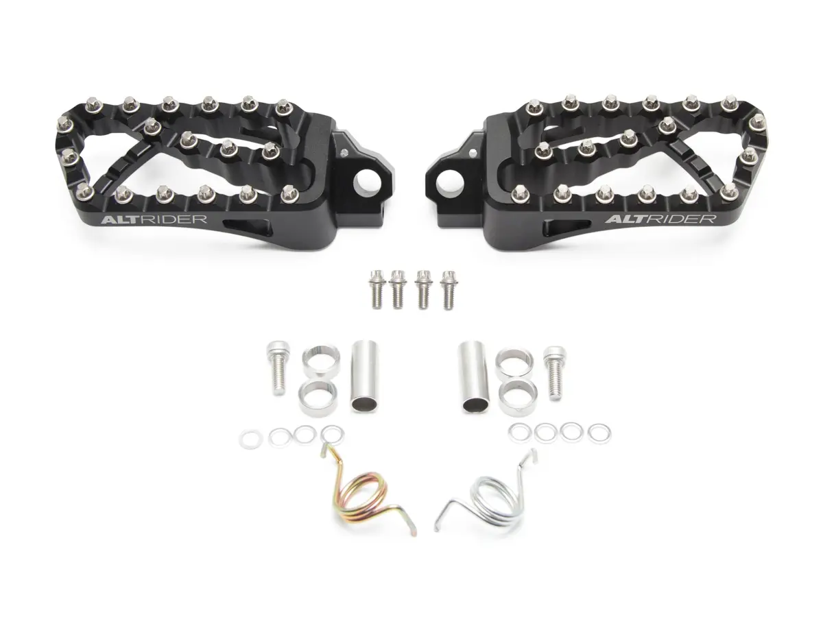 AltRider Adventure II Foot Pegs Compatible With Honda CRF1100 Africa Twin/ADV Sports - Heavy Duty Aluminum - High Traction Grip - Adjustable Height & Camber - Black - view 8