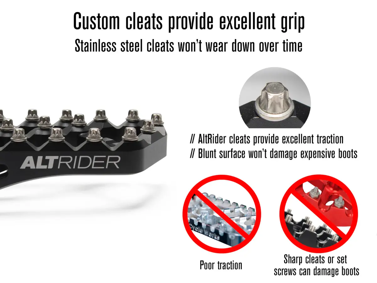 AltRider Adventure II Foot Pegs Compatible With Harley-Davidson Pan America 1250 - Heavy Duty Aluminum, Black - view 7