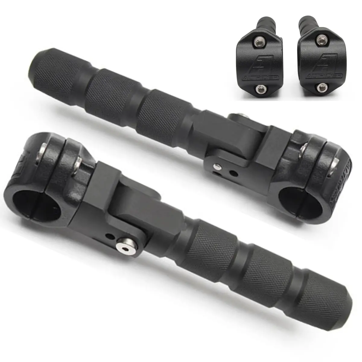 AltRider Universal Highway Pegs for Crash Bars Compatible With 7/8 Inch (22 mm) Diameter Bars | Heavy Duty, Rust-Resistant Motorcycle Foot Pegs - view 2