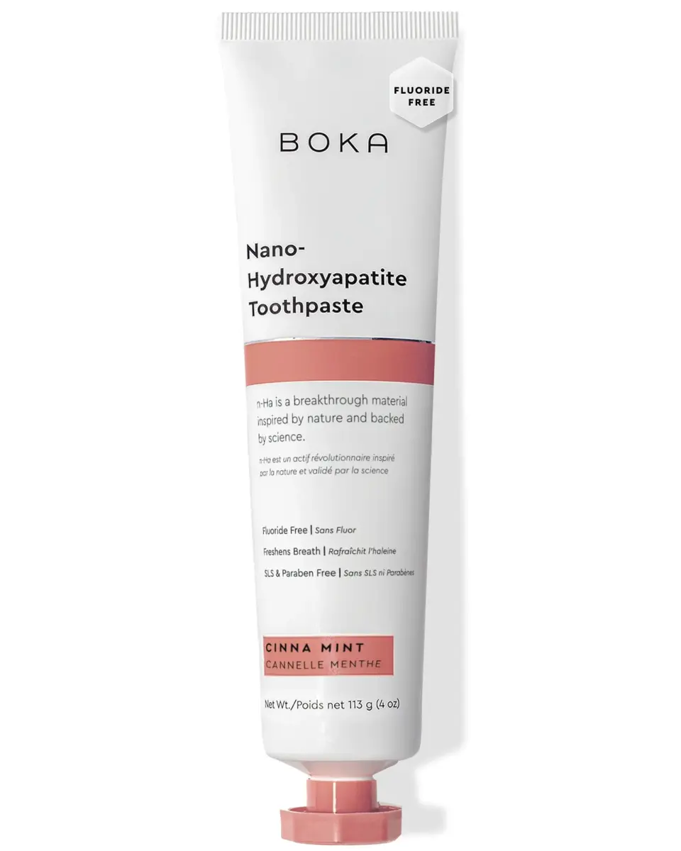 Boka Fluoride Free Toothpaste with Nano Hydroxyapatite, Cinnamint Flavor, 118ml (4 Ounce) | Enamel Care for Sensitive Teeth - main product image