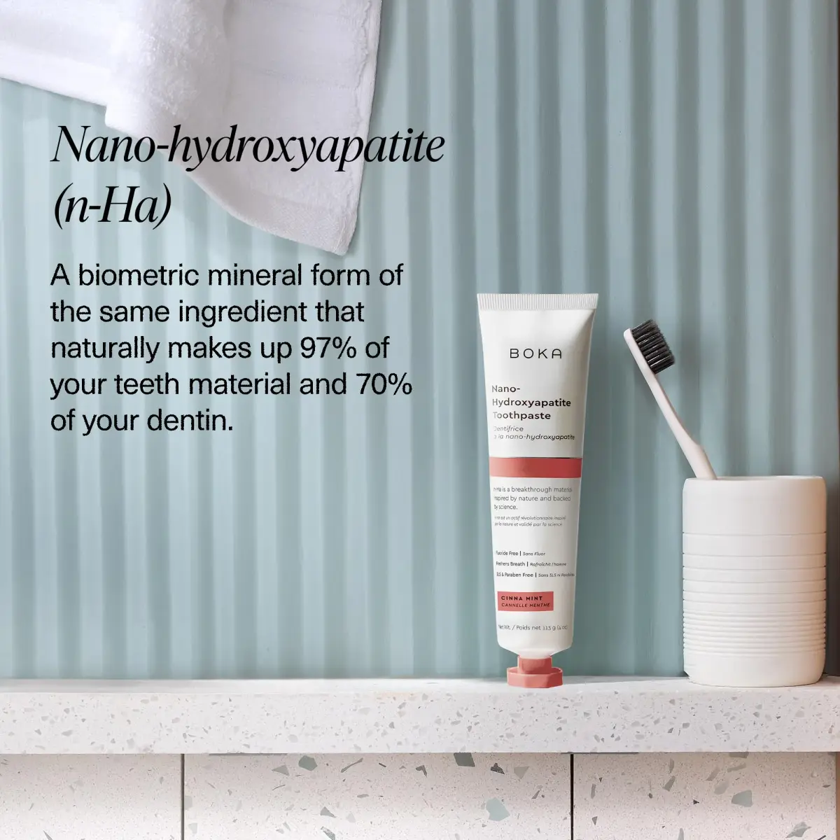 Boka Fluoride Free Toothpaste with Nano Hydroxyapatite, Cinnamint Flavor, 118ml (4 Ounce) | Enamel Care for Sensitive Teeth - view 4