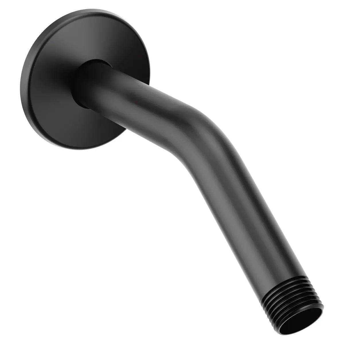 Moen 8-inch Wall Mount Curved Shower Arm | Matte Black Finish, 8" Reach, Bathroom - main product image