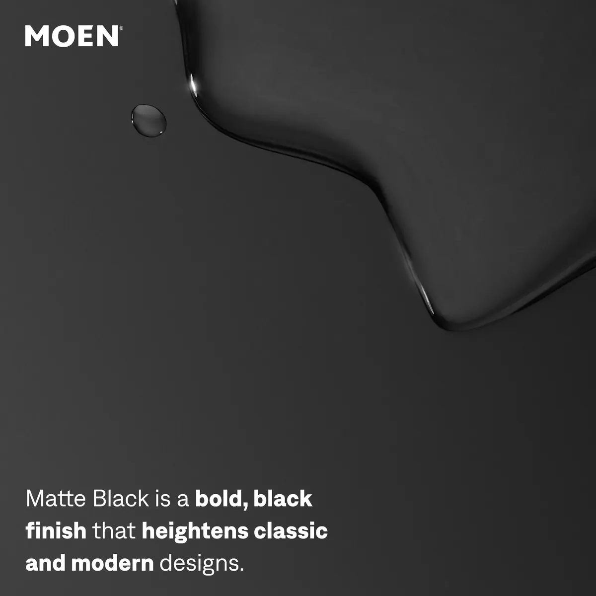 Moen 8-inch Wall Mount Curved Shower Arm | Matte Black Finish, 8" Reach, Bathroom - view 3