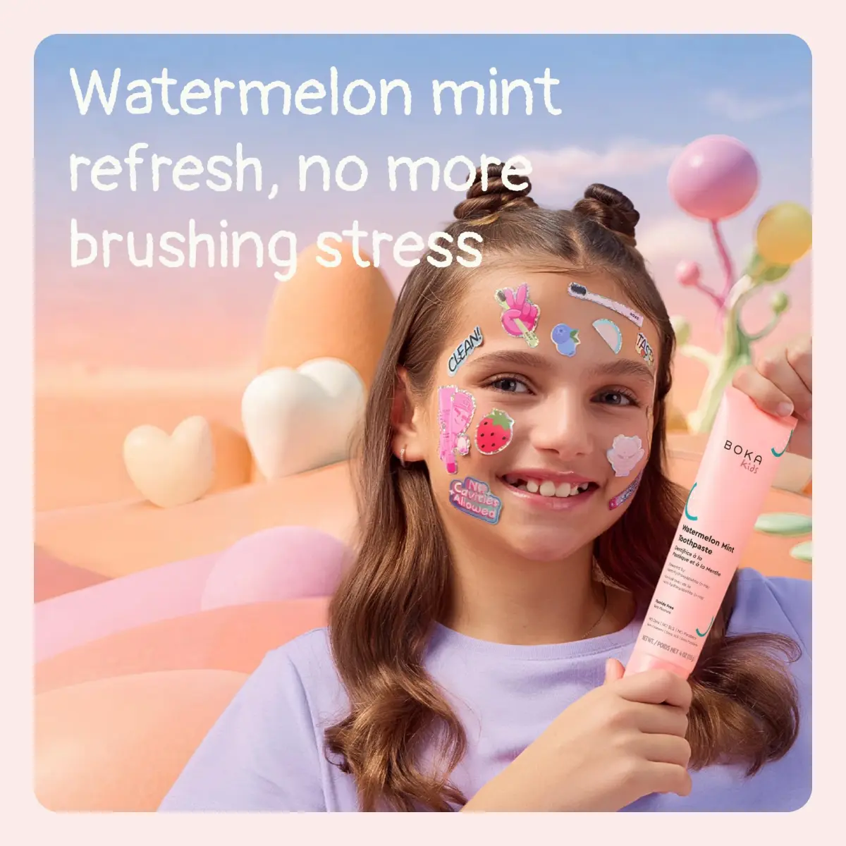 Boka Fluoride-Free Kids Toothpaste Watermelon Mint Nano Hydroxyapatite 113g (4 oz) | Enamel Strengthening - view 6