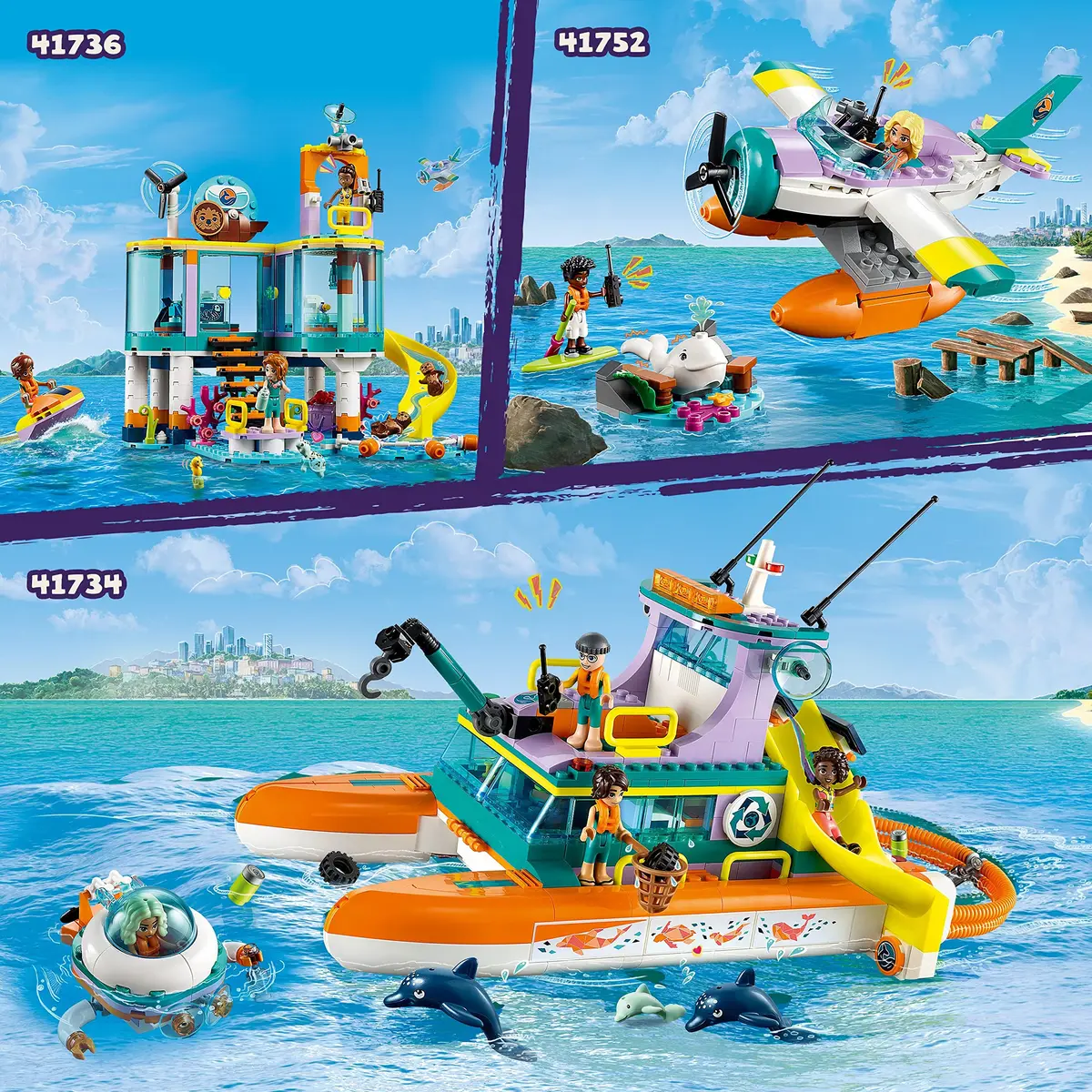 LEGO Friends Sea Rescue Boat 41734 | Ocean Life Role Play for Kids 7+ - view 6