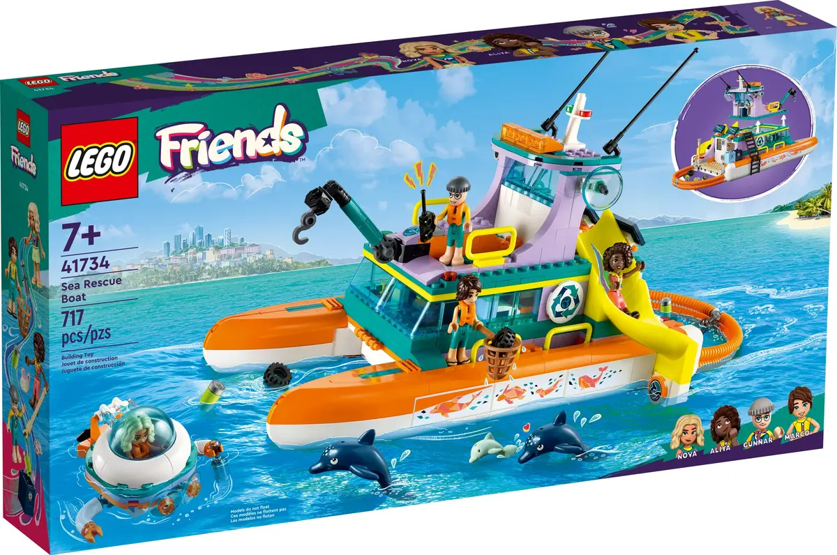 LEGO Friends Sea Rescue Boat 41734 | Ocean Life Role Play for Kids 7+ - view 7