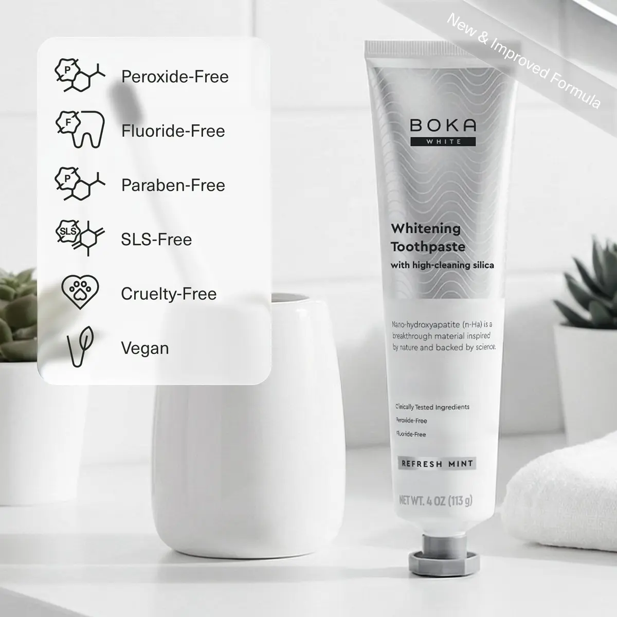 Boka Whitening Toothpaste with Nano Hydroxyapatite, 113g (4 Ounce) | Clinically Shown to Reduce Stains - view 4