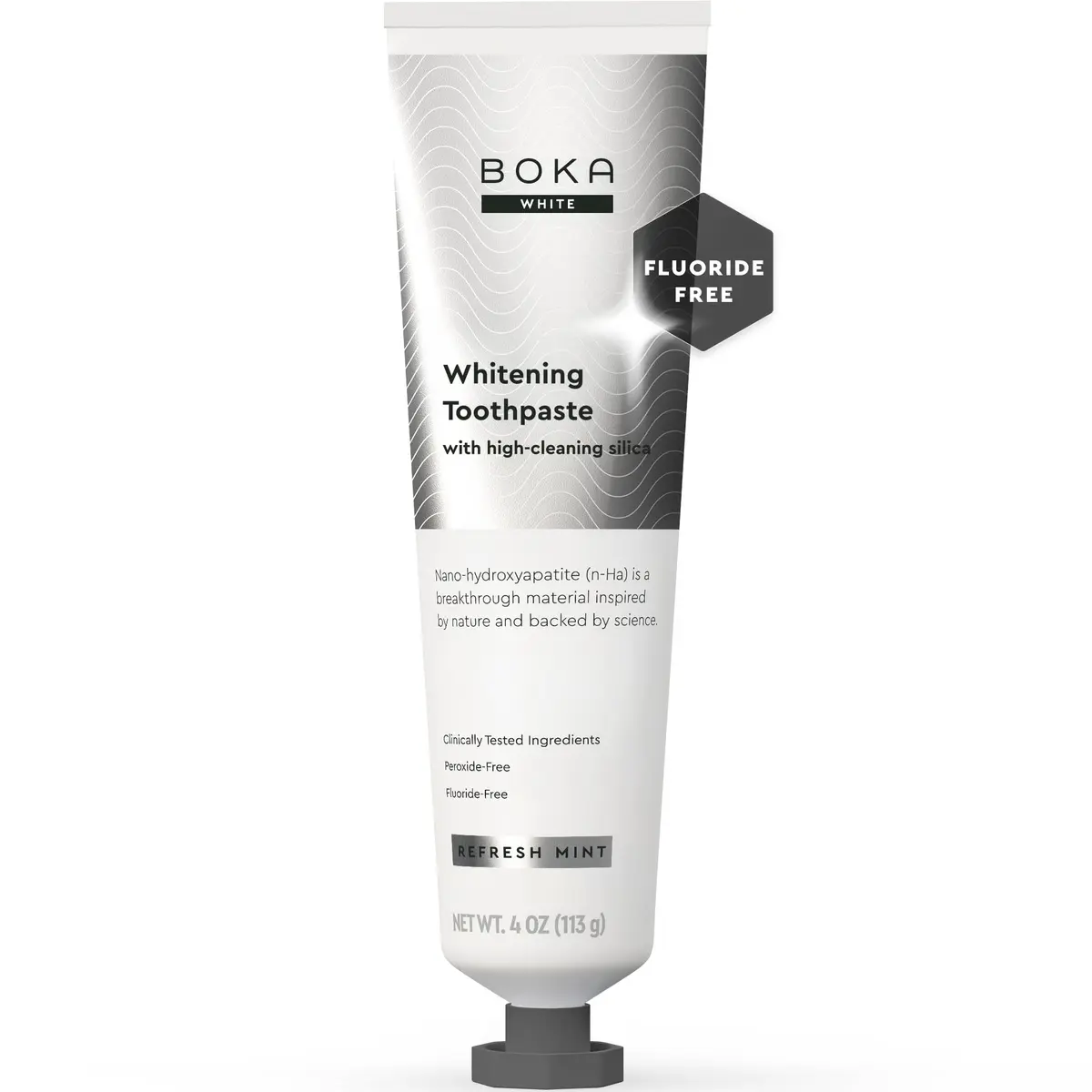 Boka Whitening Toothpaste with Nano Hydroxyapatite, 113g (4 Ounce) | Clinically Shown to Reduce Stains - main product image