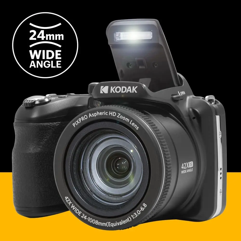 KODAK PIXPRO AZ425 20MP Digital Camera, 42x Optical Zoom, 24mm Wide Angle, Black | 1080p Full HD Video - view 5