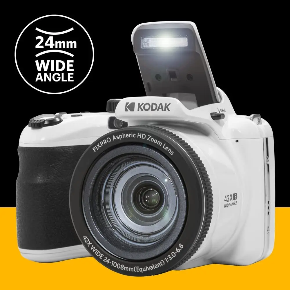 KODAK PIXPRO AZ425 20MP Digital Camera, 42x Optical Zoom, 1080p Full HD Video, White | 20.68 MP Effective Still Resolution - view 5