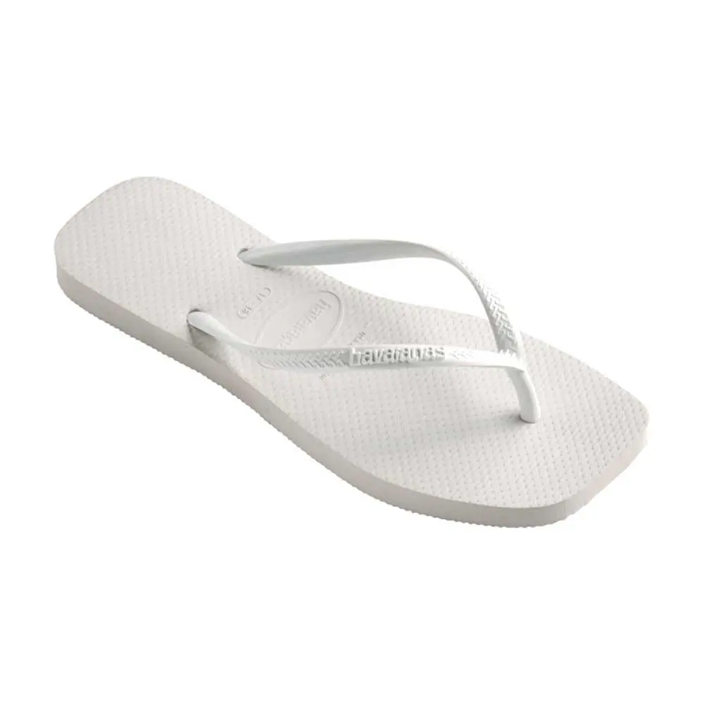 Havaianas Slim Square Flip Flops White Women's 5-6 US | Beach-Ready Style for India - view 2