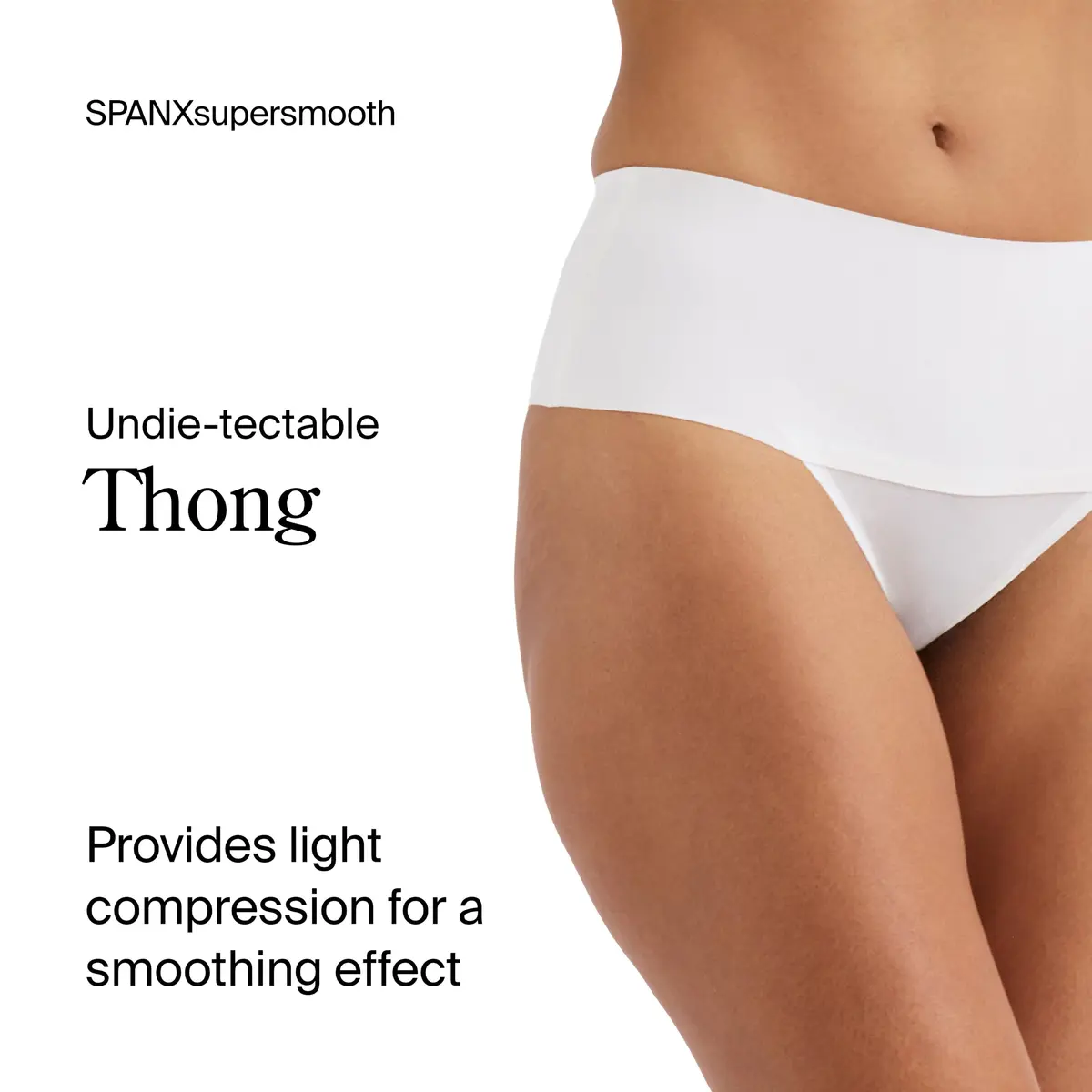 SPANX Supersmooth Undie-tectable Thong Powder | Level 2 Support, No Visible Lines (70-120 chars) - view 3