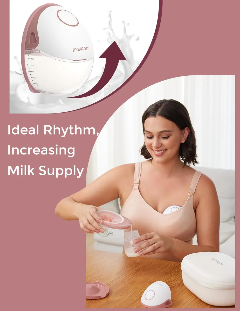 Momcozy Breast Pump Hands-Free Mobile Style Wearable M6 24mm | Discreet, Efficient & Comfortable for Moms - view 4