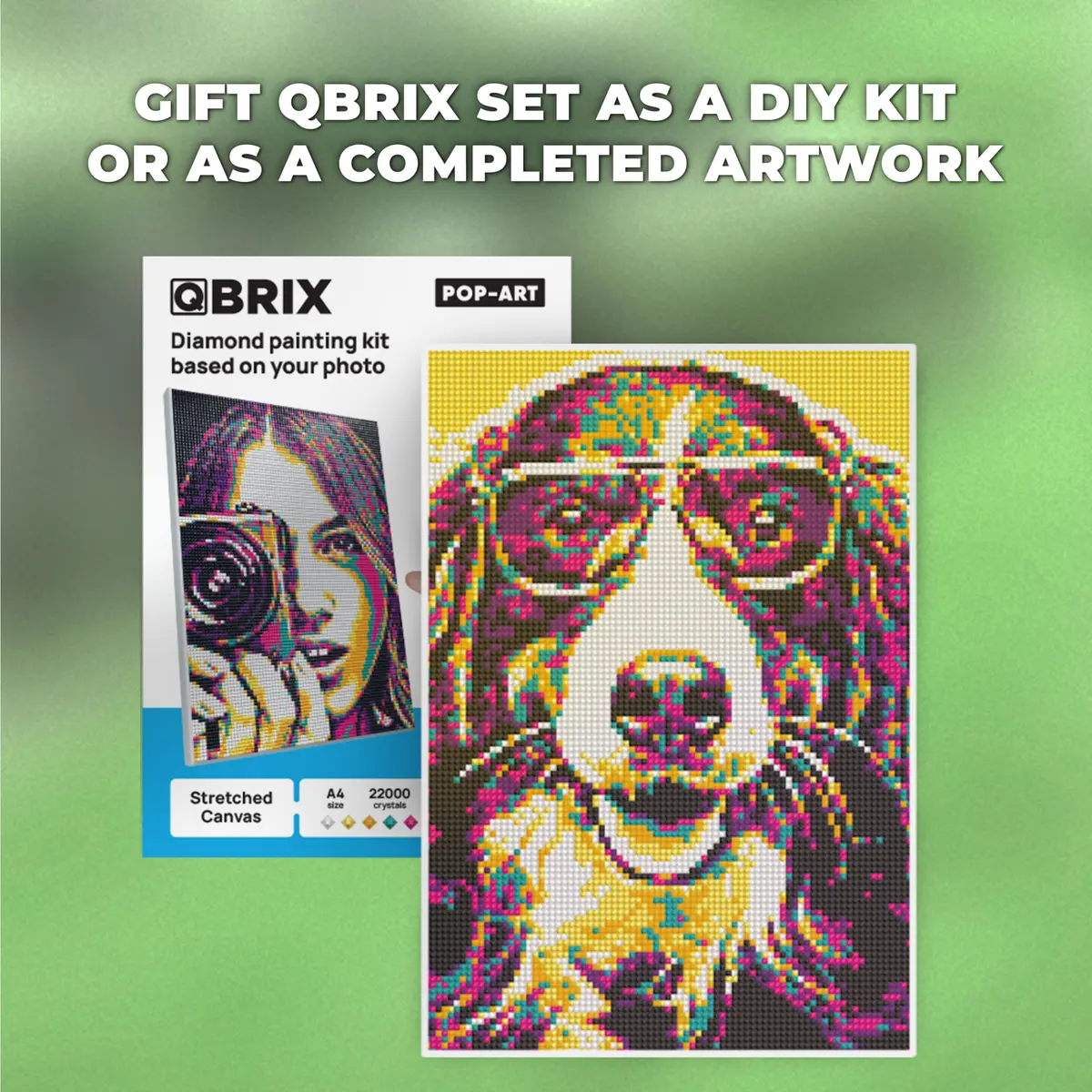 QBRIX Custom Diamond Painting Kit for Adults - Pop-Art A4 (21cm x 30cm) | Personalised Gem Art with Any Photo - view 5