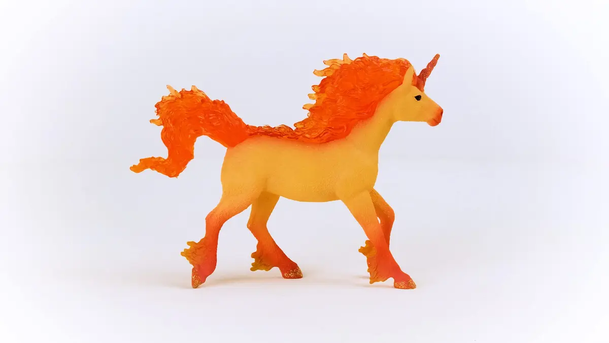 Schleich Bayala Elementa Fire Unicorn Stallion 5.7in | Fantasy Unicorn Toy for Kids 5+ - view 6