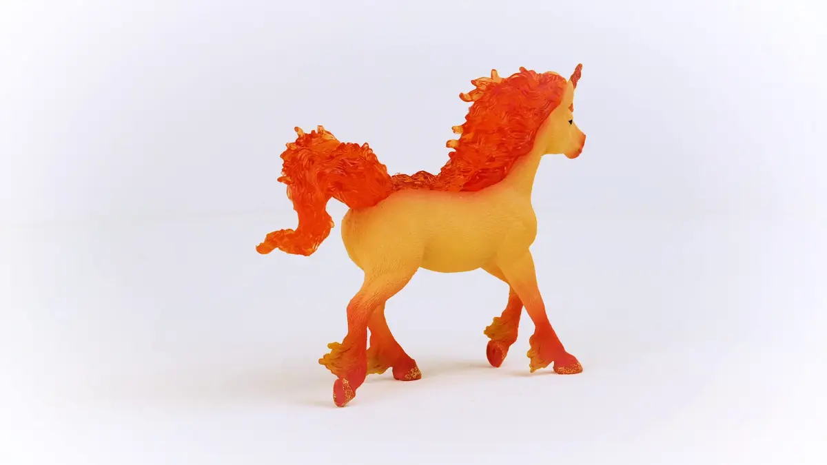 Schleich Bayala Elementa Fire Unicorn Stallion 5.7in | Fantasy Unicorn Toy for Kids 5+ - view 3