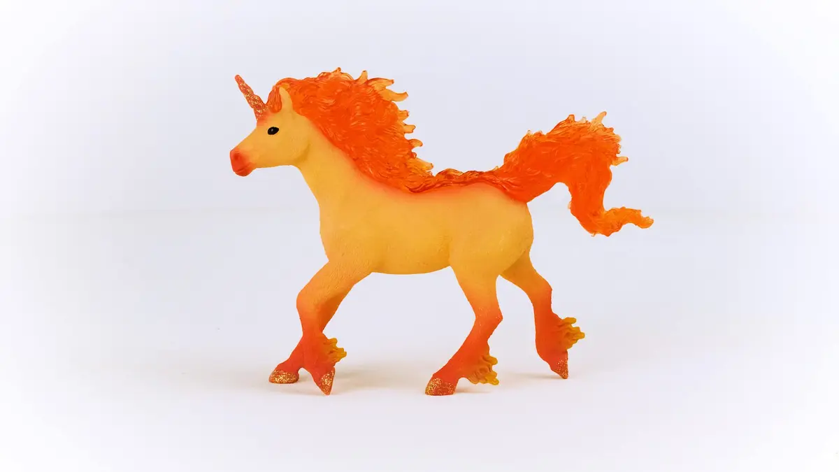Schleich Bayala Elementa Fire Unicorn Stallion 5.7in | Fantasy Unicorn Toy for Kids 5+ - view 4