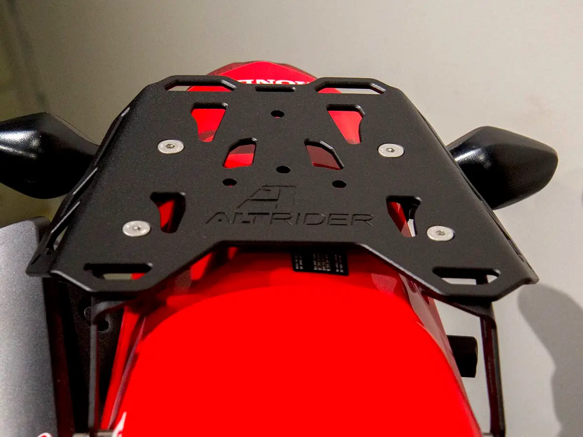 AltRider Motorcycle Luggage Rack Compatible with Honda CRF300L | Thick Aluminum Plate, Zero Snag Design, Pre-Drilled Holes, Black - view 2