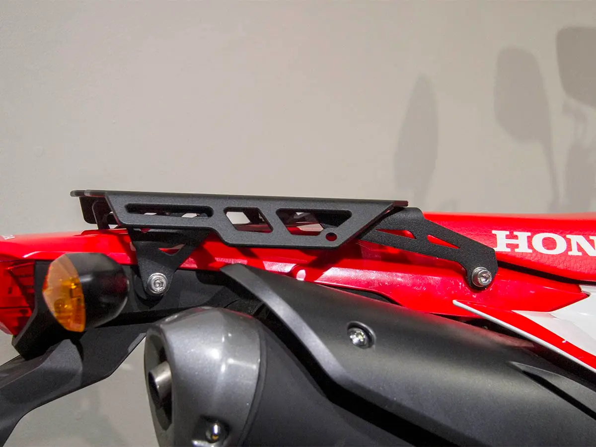 AltRider Motorcycle Luggage Rack Compatible with Honda CRF300L | Thick Aluminum Plate, Zero Snag Design, Pre-Drilled Holes, Black - view 3