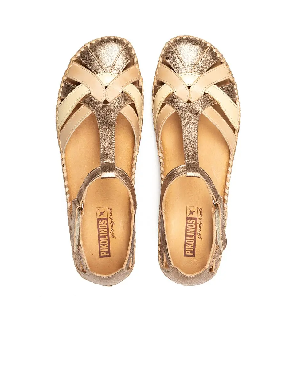 PIKOLINOS P. Vallarta Women’s Wedge Sandals | Leather | Gold | 11 US - view 5