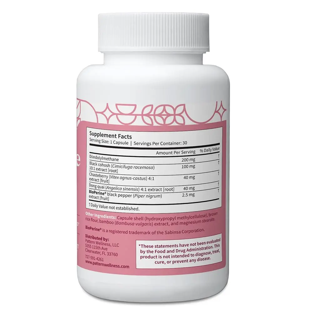 Pattern Wellness Menopause Complex Supplement – 30 Vegan Capsules | Supports Hormonal Balance & Women’s Wellness - view 3